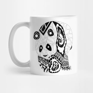 mexican panda bear in ecopop totonac patterns art Mug